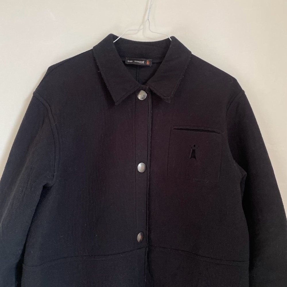 Cop.Copine Black Utility Jacket with Snap Buttons